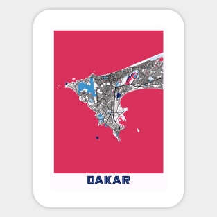 Dakar - Senegal MilkTea City Map Sticker